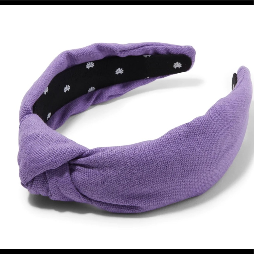 Lele Sadoughi Purple Violet Linen Knot Headband